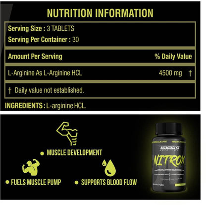 Bigmuscles Nutrition NITROX - L Arginine